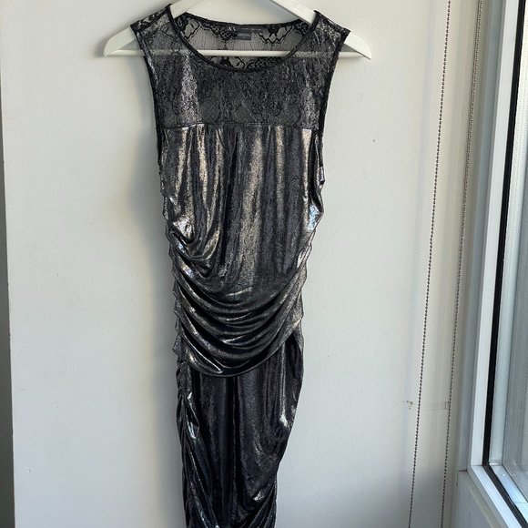 Armani Exchange metallic silver dress - Picture 5 of 7